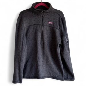 Simply Southern Women's Charcoal Grey Half Zip Fleece Size L